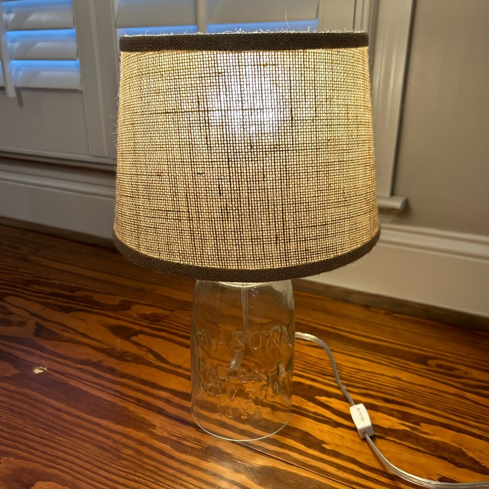 Mason Jar Glass Lamp